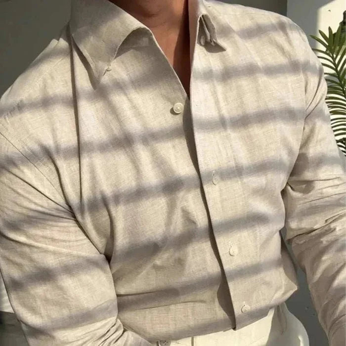 Office suit long sleeve shirt - AntoniosClothing - Apricot