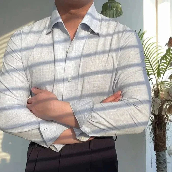 Office suit long sleeve shirt - AntoniosClothing - Blue