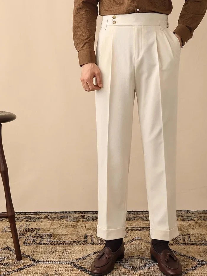 Trousers office business social club - AntoniosClothing - Apricot