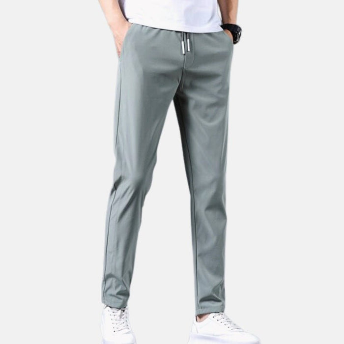 Antonios Casual Slim Fit Trousers Men - AntoniosClothing - Black