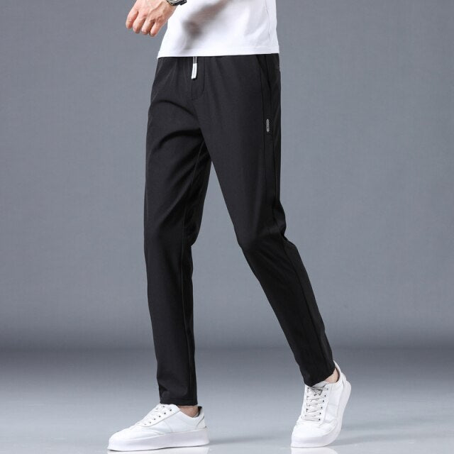 Antonios Casual Slim Fit Trousers Men - AntoniosClothing - Black