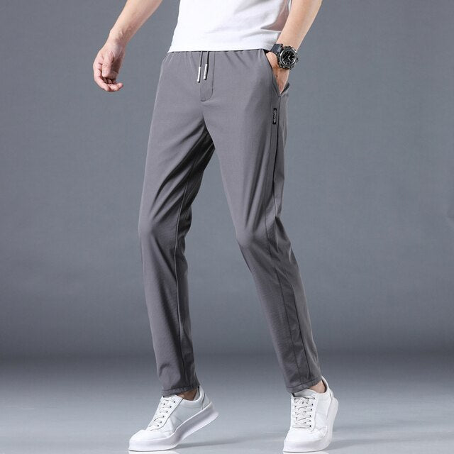 Antonios Casual Slim Fit Trousers Men - AntoniosClothing - Dark gray