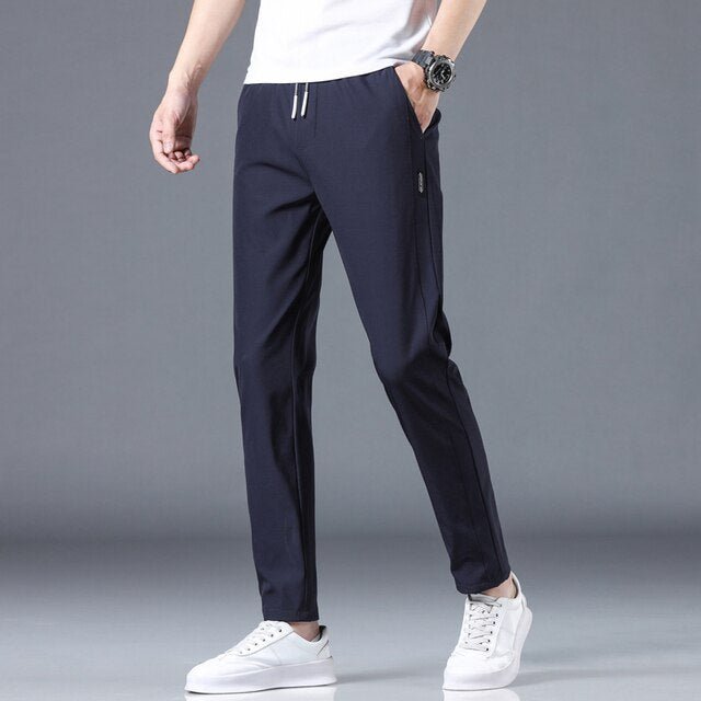 Antonios Casual Slim Fit Trousers Men - AntoniosClothing - Royal blue