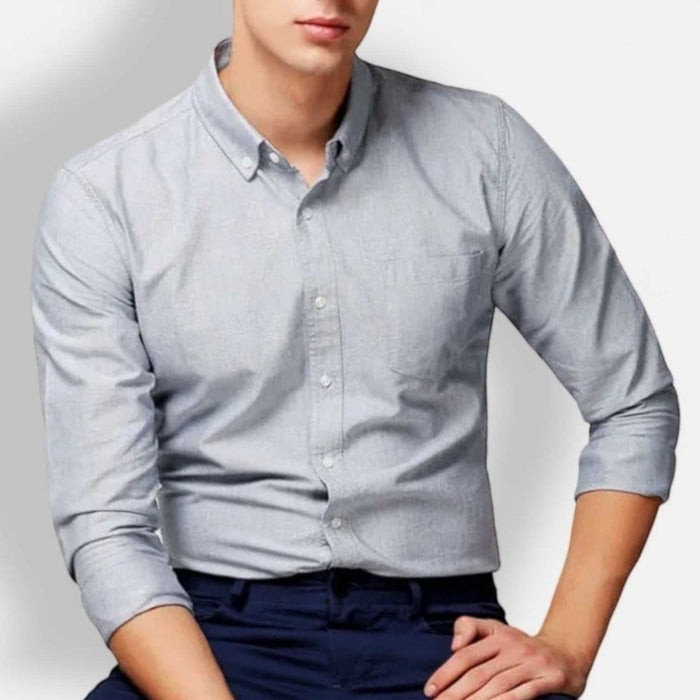 Business casual slim fit shirt - AntoniosClothing - Sky blue