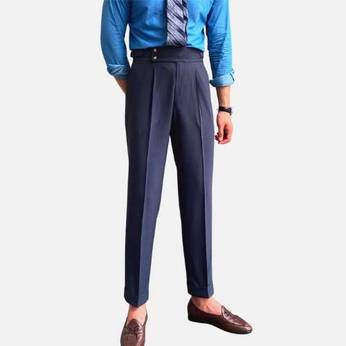 High Waist Trousers - AntoniosClothing - Black