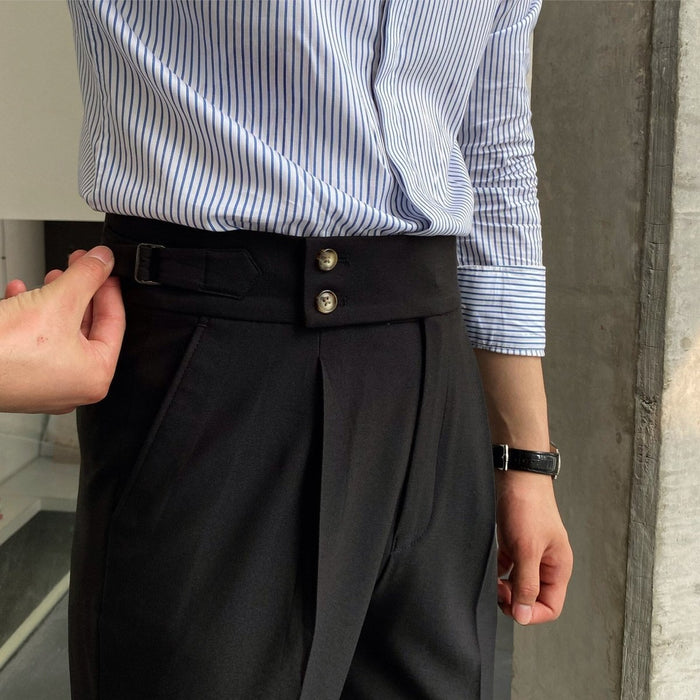 High Waist Trousers - AntoniosClothing - Black