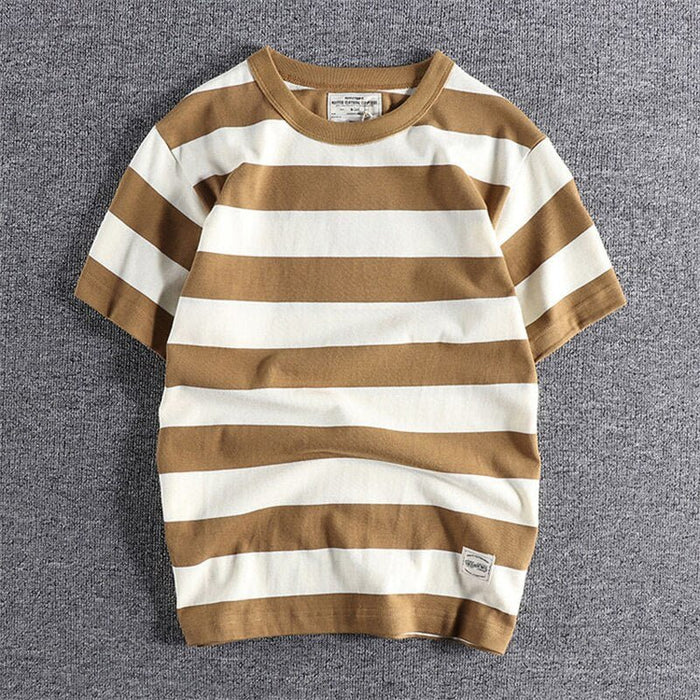 Summer Striped T-Shirt - AntoniosClothing - Yellow 3