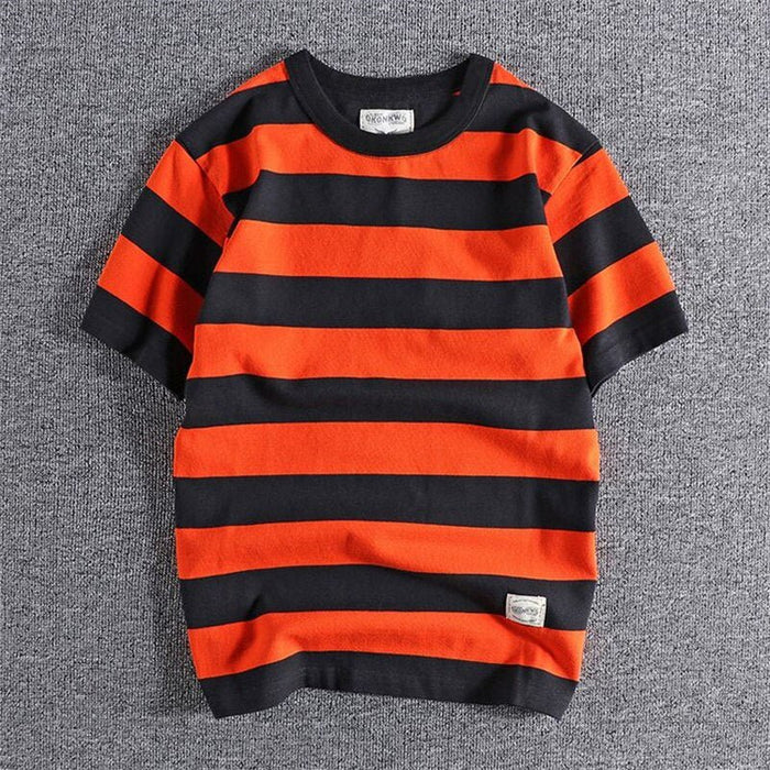 Summer Striped T-Shirt - AntoniosClothing - Yellow