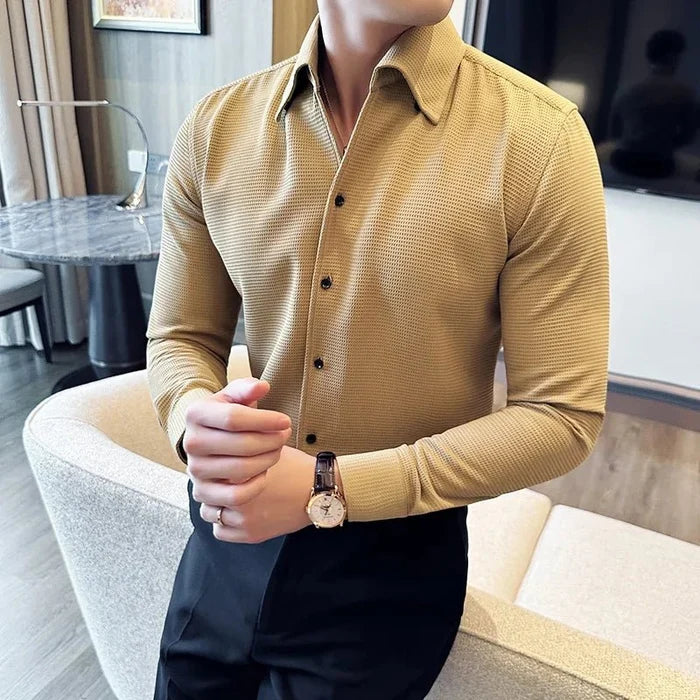 LUXELY long-sleeve shirt - AntoniosClothing - black