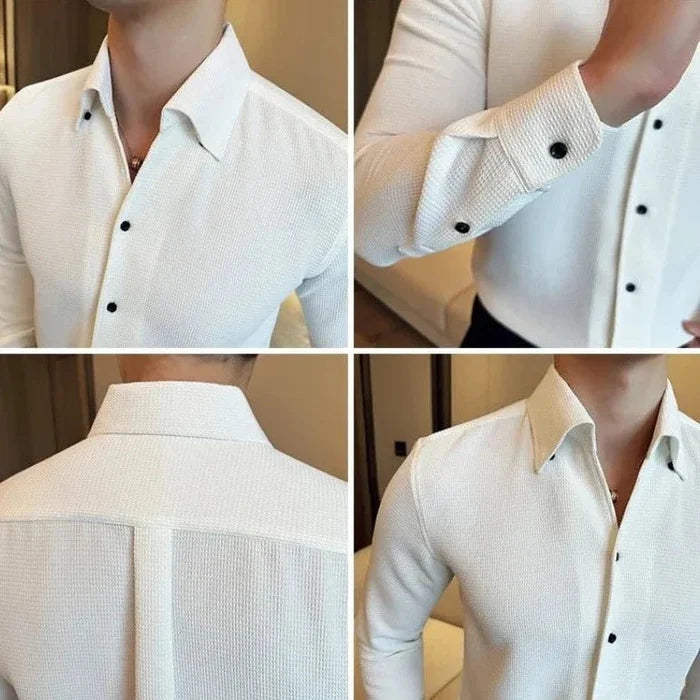 LUXELY long-sleeve shirt - AntoniosClothing - black
