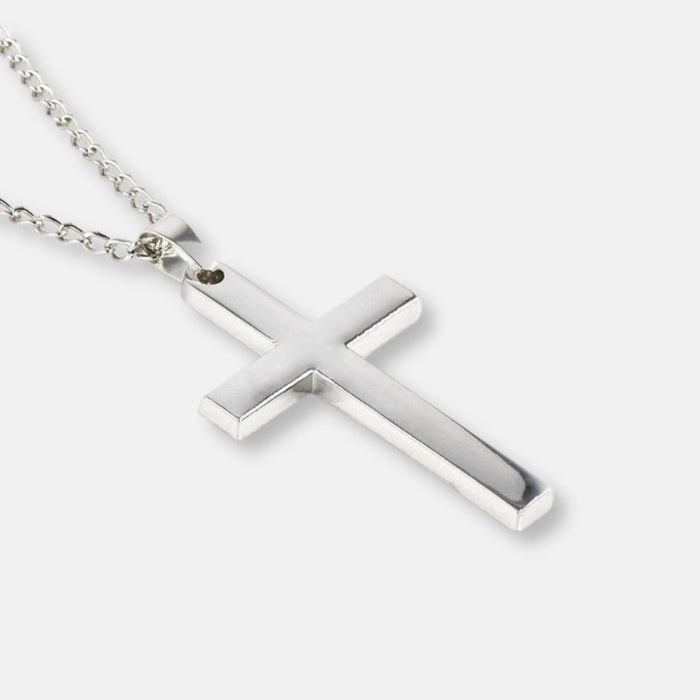 Antonios Cross Stainless Steel Necklace Men - AntoniosClothing - Gold