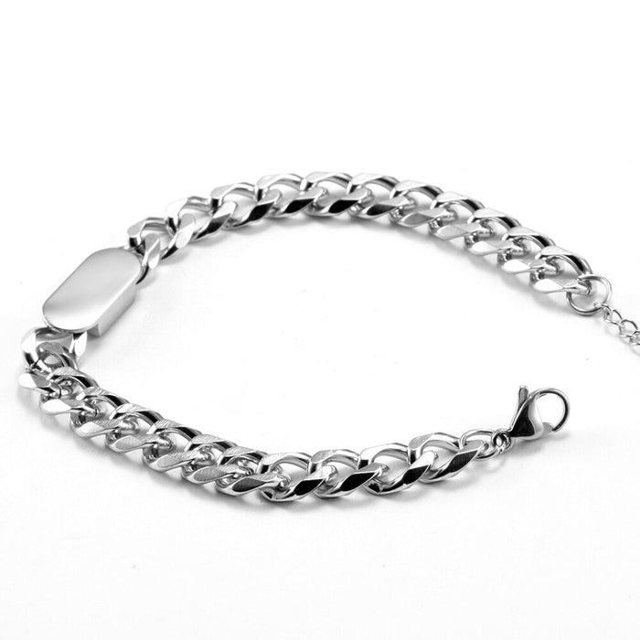 Antonios Cuban Stainless Steel Bracelet Men - AntoniosClothing - Gold