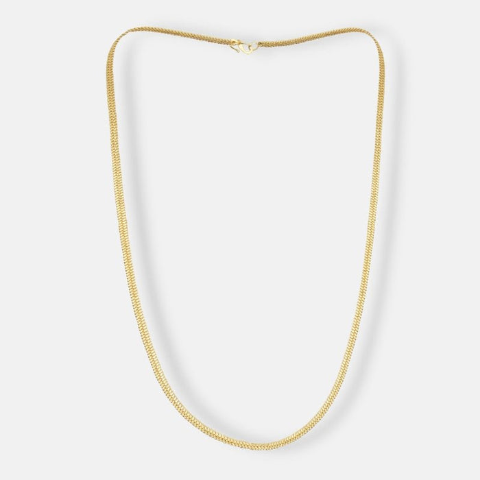 Antonios Cuban Stainless Steel Necklace Men - AntoniosClothing - Yellow