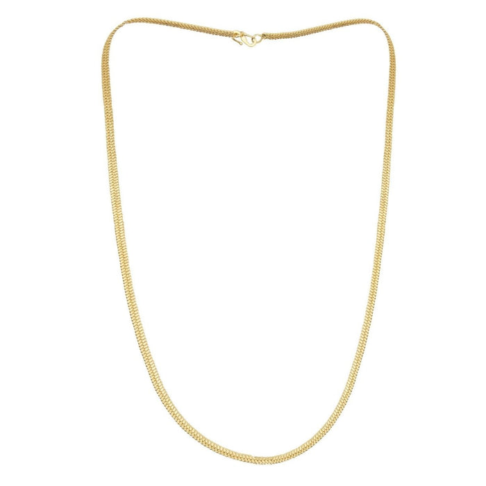 Antonios Cuban Stainless Steel Necklace Men - AntoniosClothing - Yellow