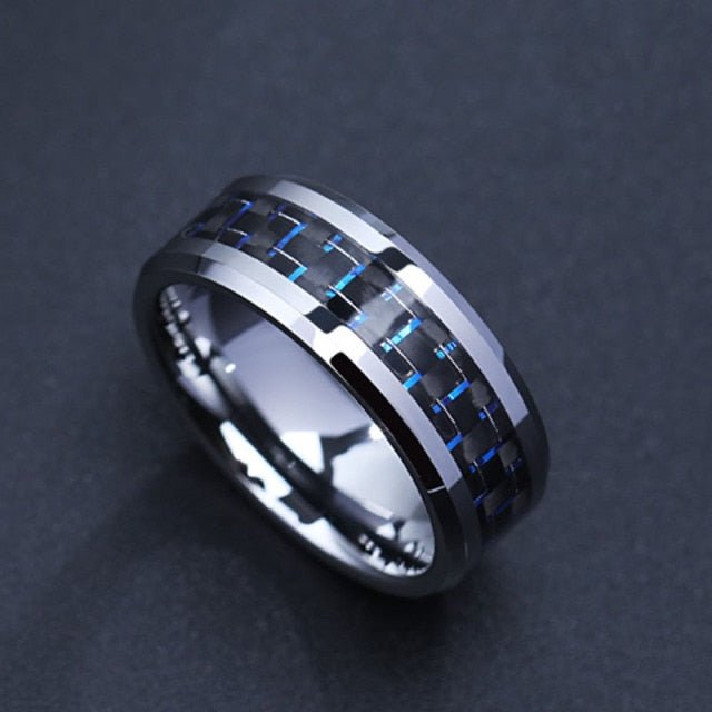 Antonios Fiber Stainless Steel Ring Men - AntoniosClothing - steel