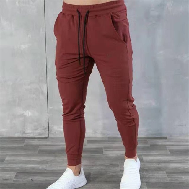 Antonios Streetwear Fitness Joggers Men - AntoniosClothing - rose red