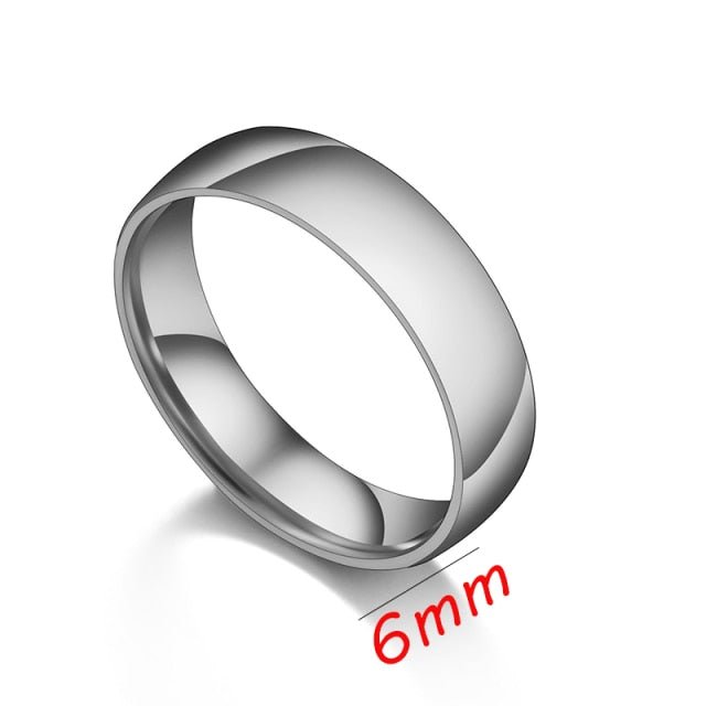 Antonios Stainless Steel Gold Ring Men - AntoniosClothing - 6mm Silver
