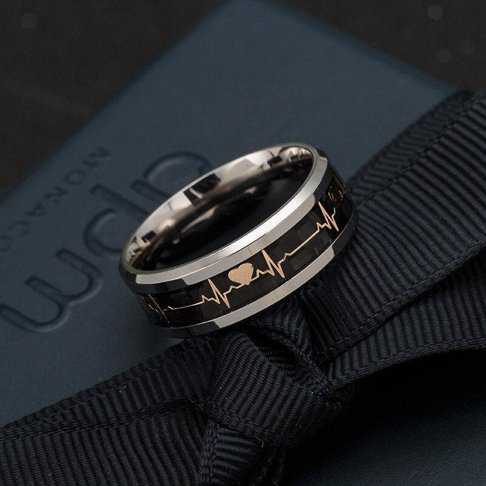 Antonios Heartbeat Ring Men - AntoniosClothing - 12