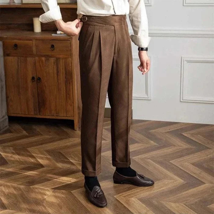 Office high-waist trousers - AntoniosClothing - Black