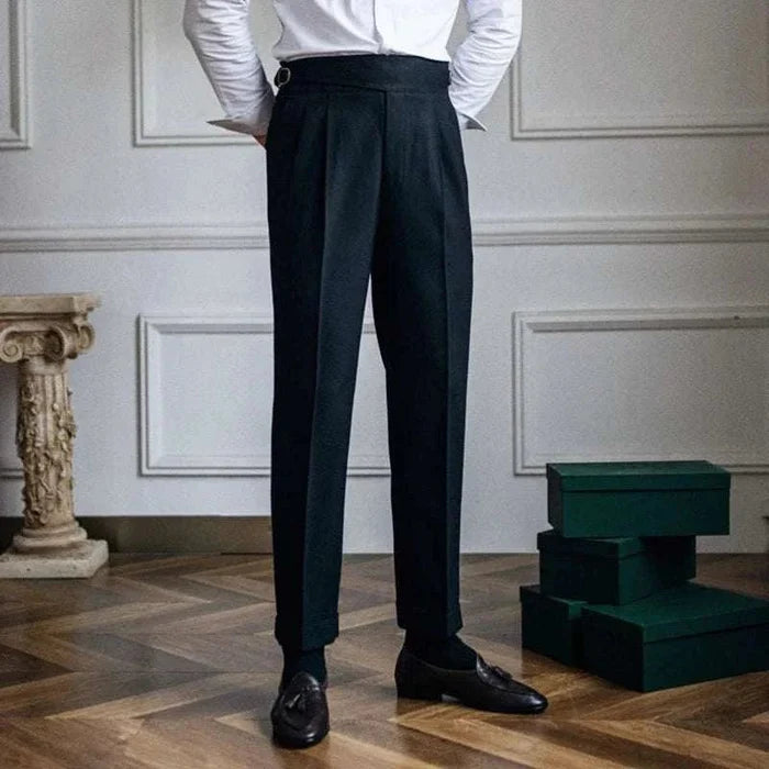 Office high-waist trousers - AntoniosClothing - Black