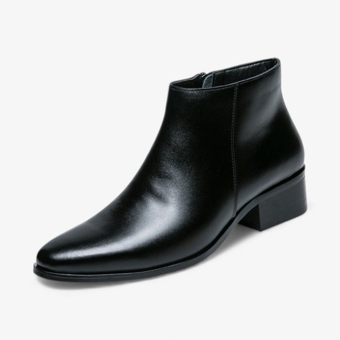 Antonios Italy Genuine Leather Boots Men - AntoniosClothing - Black Lace-up Spring
