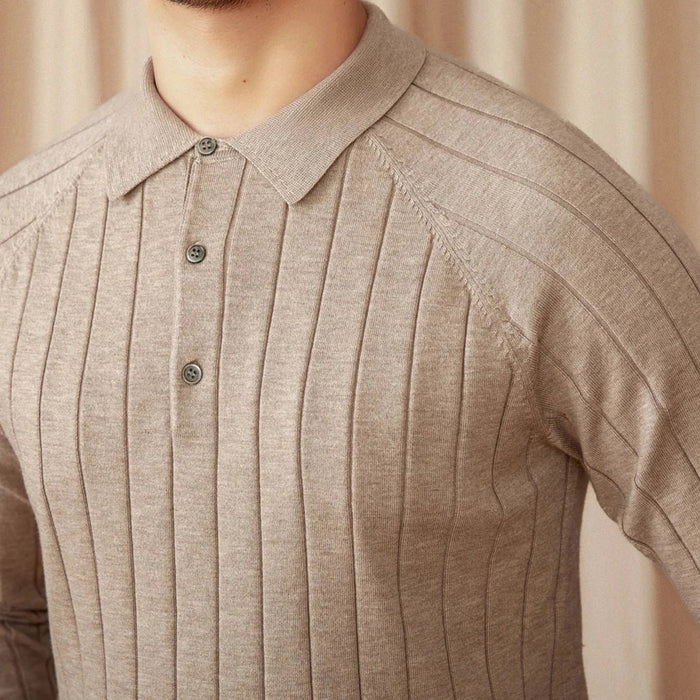 Woolblend sweater italian old money - AntoniosClothing - Camel