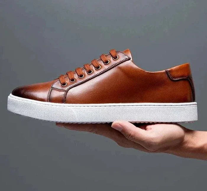LUXELY office leather shoes - AntoniosClothing - Black