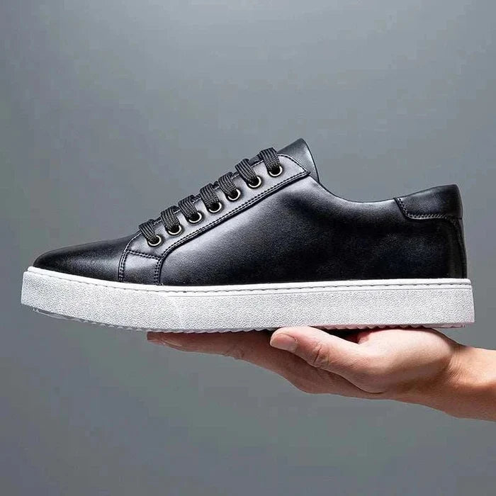 LUXELY office leather shoes - AntoniosClothing - Black