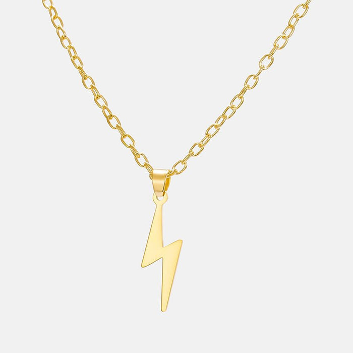 Antonios Light Gold Stainless Steel Necklace Men - AntoniosClothing - Gold