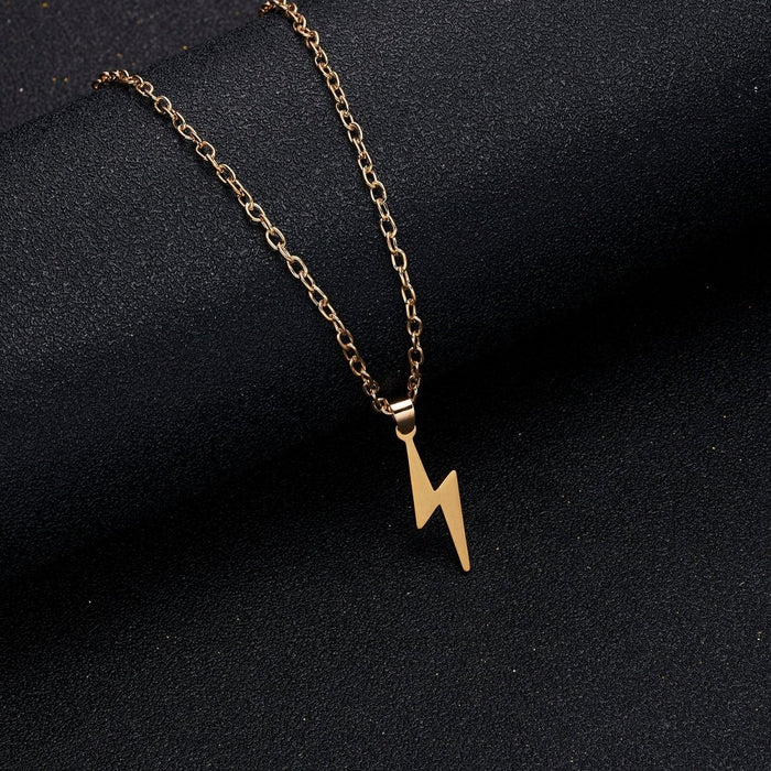Antonios Light Gold Stainless Steel Necklace Men - AntoniosClothing - Gold
