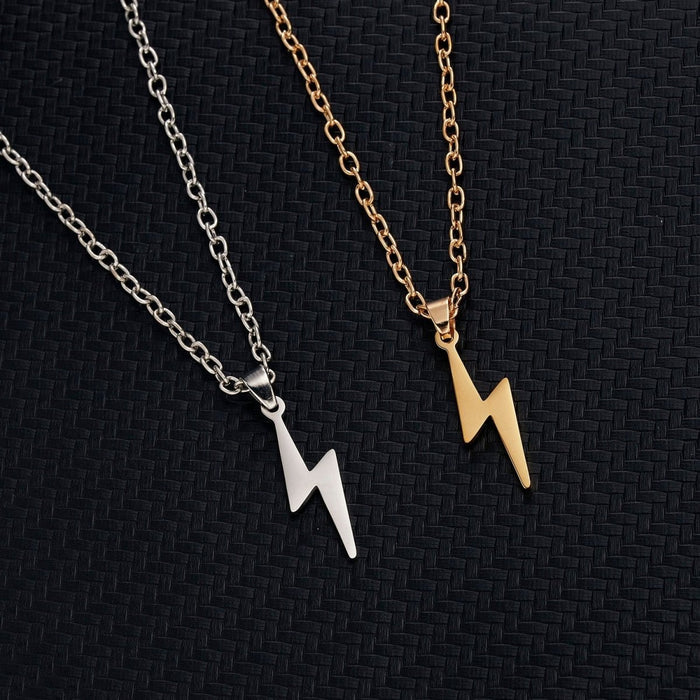 Antonios Light Gold Stainless Steel Necklace Men - AntoniosClothing - Gold