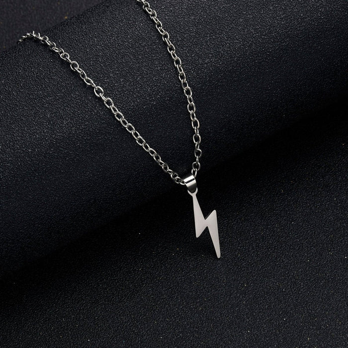 Antonios Light Silver Stainless Steel Necklace Men - AntoniosClothing - Silver