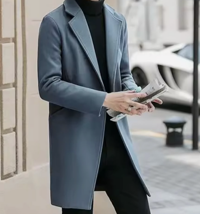 Men's long wool coat