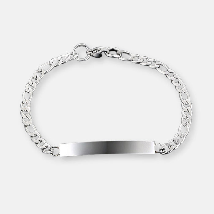 Antonios Minimalist Stainless Steel Bracelet Men - AntoniosClothing - Silver