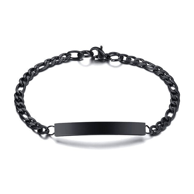 Antonios Minimalist Stainless Steel Bracelet Men - AntoniosClothing - Black