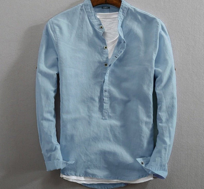 AntoniosClothing Casual Long-Sleeve Shirt for men - AntoniosClothing - Blue Shirt