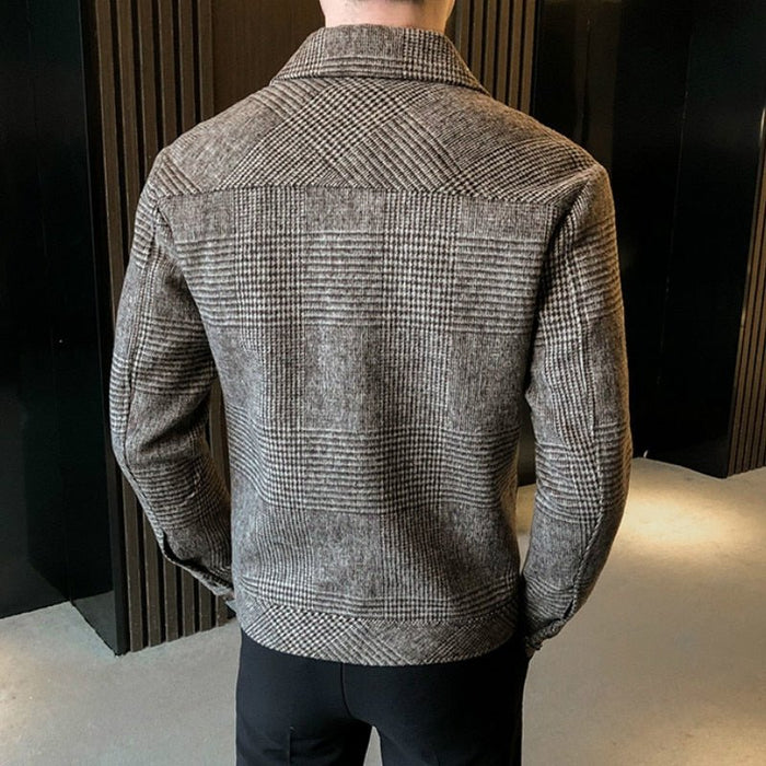 Antonios Patchwork Pattern Coat Men - AntoniosClothing - Khaki