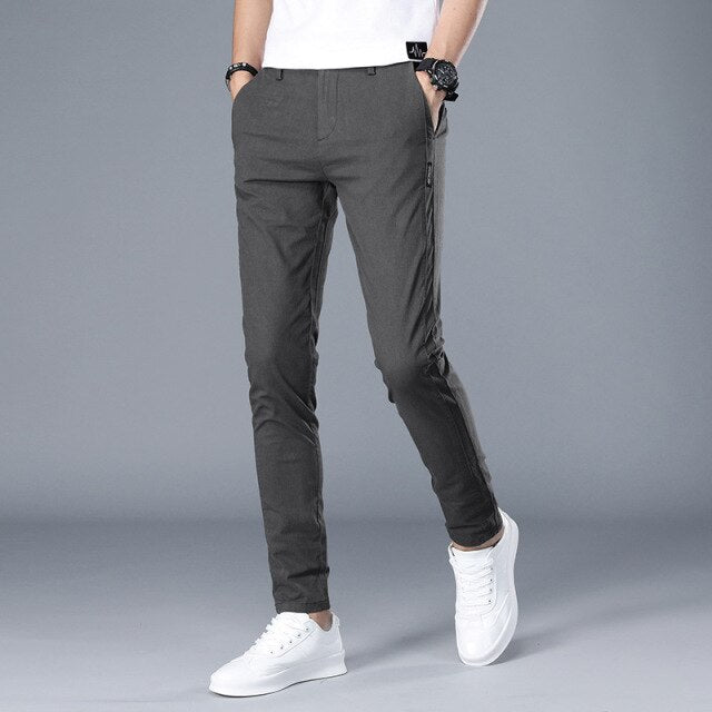 Antonios Perfect Fit Casual Pants Men - AntoniosClothing - grey