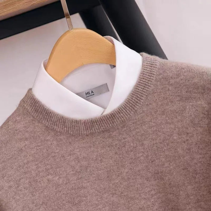 Antonios Pure Wool Sweater - AntoniosClothing - Caramel Color