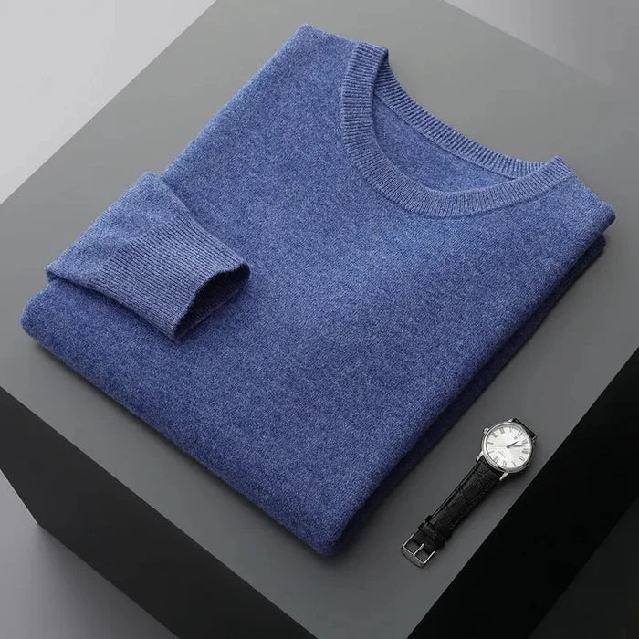 Antonios Pure Wool Sweater - AntoniosClothing - Flower Blue