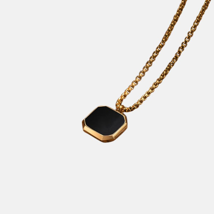 Antonios Rubin Stainless Steel Necklace Men - AntoniosClothing - Gold