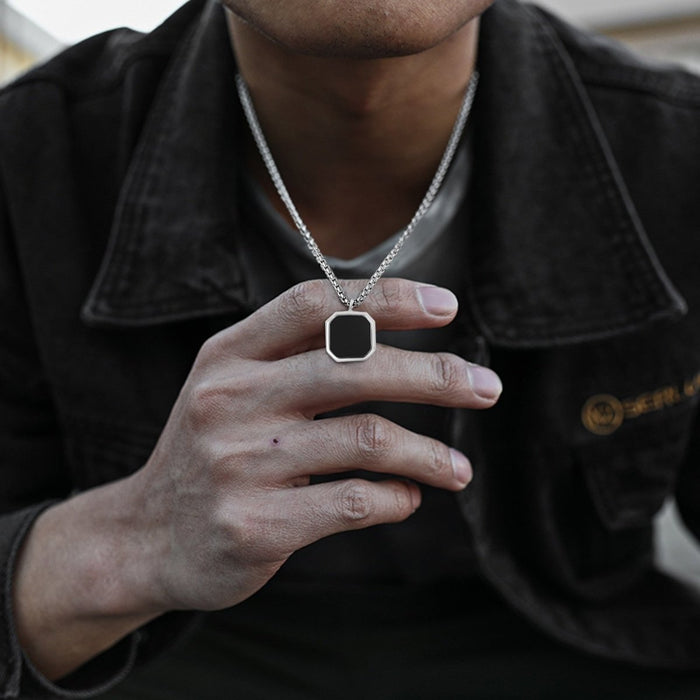 Antonios Rubin Stainless Steel Necklace Men - AntoniosClothing - Gold