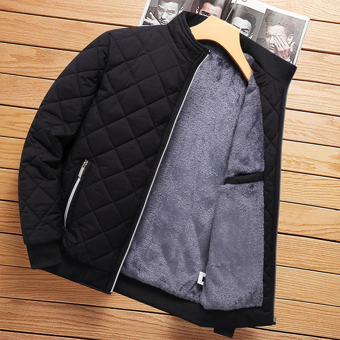 Antonios Winter Slim Fit Cotton Jacket Men - AntoniosClothing - black