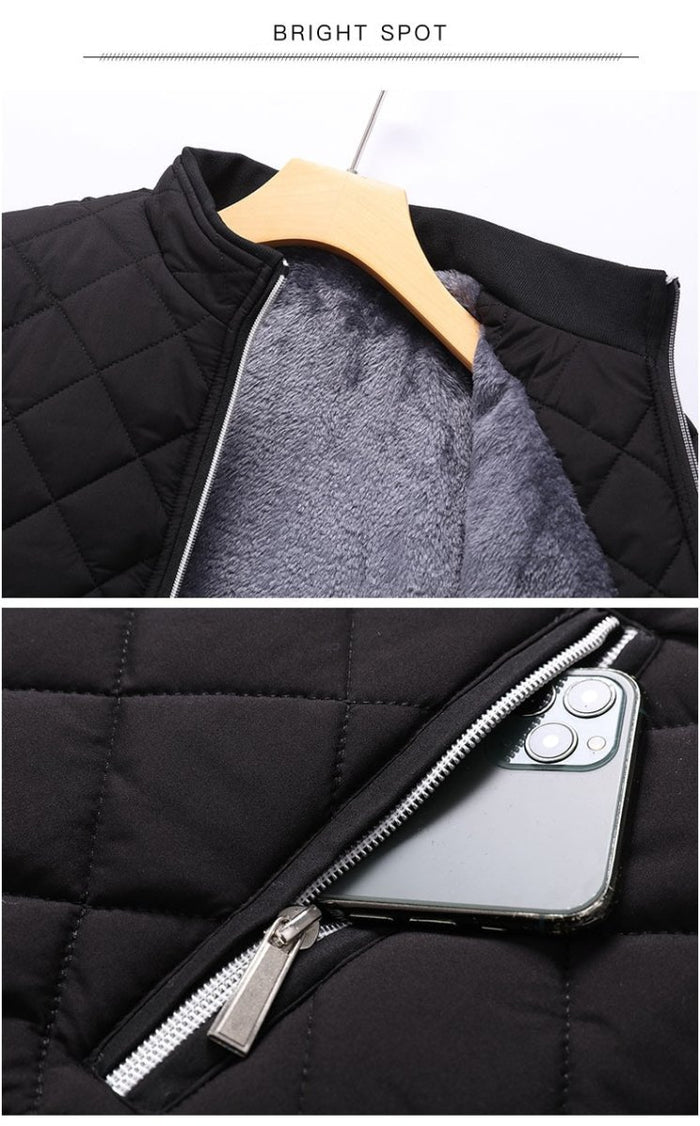 Antonios Winter Slim Fit Cotton Jacket Men - AntoniosClothing - black