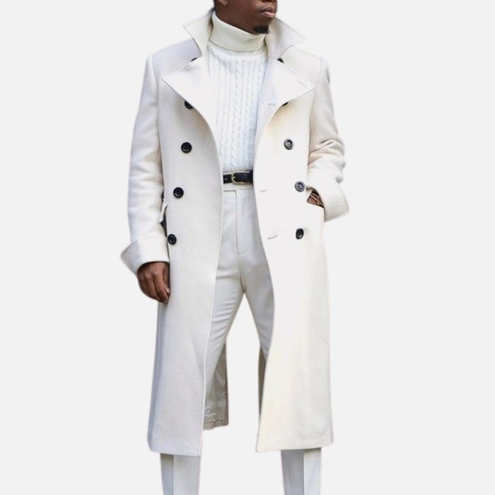 Antonios Autumn Solid Coat Men - AntoniosClothing - Khaki