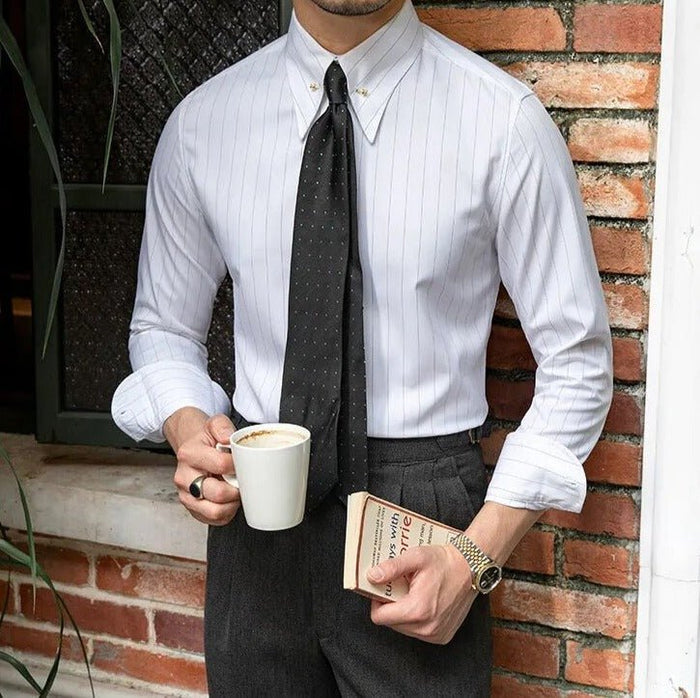 Antonios Business Camisa - AntoniosClothing - Black EXCLUED tie