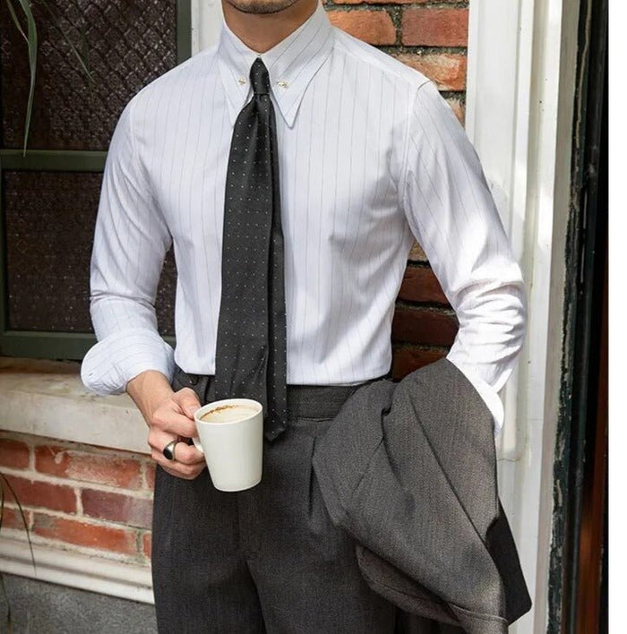 Antonios Business Camisa - AntoniosClothing - Black EXCLUED tie