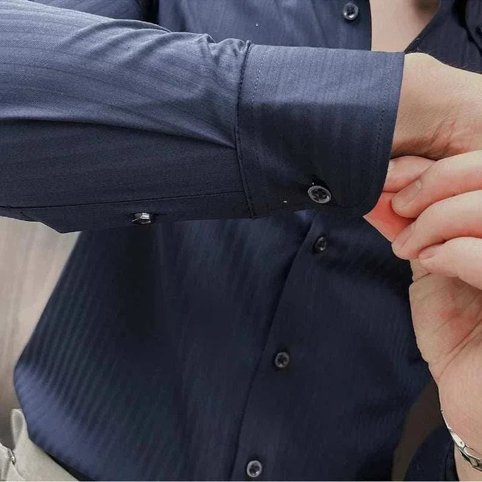 Business casual slim fit shirt - AntoniosClothing - White