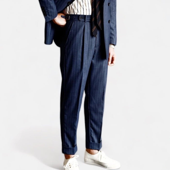 Elegancy Striped Pants - AntoniosClothing - Blue