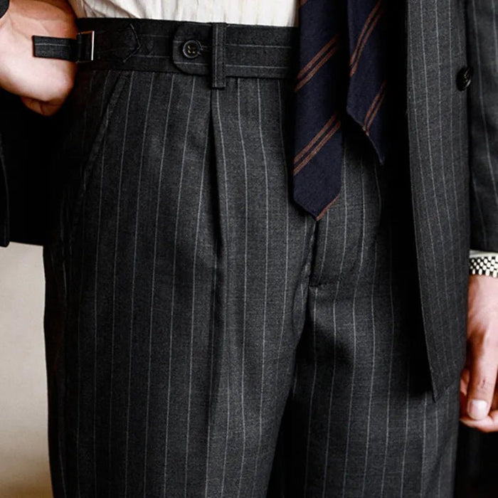 Elegancy Striped Pants - AntoniosClothing - Gray
